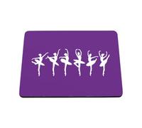 Hippowarehouse Elegant Dancing Ballerinas Silhouette Ballet Aesthetic for Dance Lovers printed mouse mat pad accessory black rubber base 240mm x 190mm x 60mm