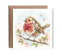 Hippowarehouse Elegant floral Robyn Personalised Card. 15cm x 15cm with envelope for him for her Funny Cards for Men and Women Blank inside option