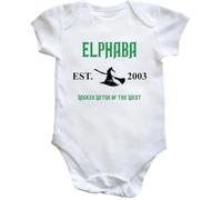 Hippowarehouse Elphaba wicked witch of the west baby vest bodysuit (short sleeve) boys girls