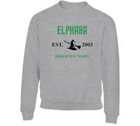 Hippowarehouse Elphaba wicked witch of the west kids children's unisex jumper sweatshirt pullover Grey