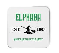 Hippowarehouse Elphaba wicked witch of the west printed coaster gloss finish durable backing 9cm x 9cm 2 pack
