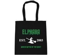 Hippowarehouse Elphaba wicked witch of the west Tote Shopping Gym Beach Bag 42cm x38cm, 10 litres