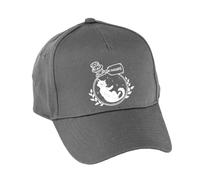Hippowarehouse Enchanted Cat in a Dream Bottle Celestial Fantasy Premium Printed 5 Panel Baseball Cap hat OneSize Adults Grey