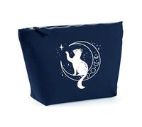 Hippowarehouse Enchanted Moon Cat Ethereal Cosmic Dream Fantasy Printed Make up Cosmetic wash Bag 18x19x9cm