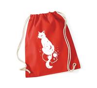 Hippowarehouse Enchanted Skull Cat Mystical Cosmic Dream Fantasy Drawstring Cotton School Gym Bag 37cm x 46cm, 12 litres