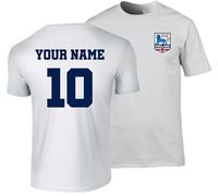 Hippowarehouse England Shirt 2025 Personalised Football Fan Unisex Short Sleeve Adults Name and Number White