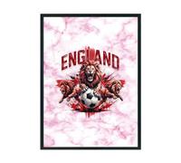 Hippowarehouse England Three Lions Football Supporter Its Coming Home Artwork for International Competition Printed Poster A3 Wall Art Design Classroom Room Gym Office Décor