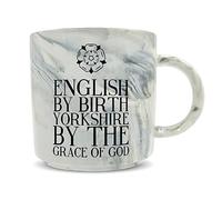 Hippowarehouse English by Birth Yorkshire by The Grace of God Printed Mug Various Colour Options Ceramic Cup Kitchenware 11oz
