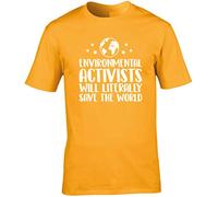 Hippowarehouse Environmental Activists Will Literally Save The World Unisex Short Sleeve t-Shirt (Specific Size Guide in Description) Gold