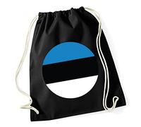 Hippowarehouse Estonia Flag Drawstring Cotton School Gym Bag 37cm x 46cm, 12 litres