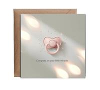 Hippowarehouse Even miracle take a little time ivf miracle baby Personalised Card. 15cm x 15cm with envelope for him for her Funny Cards for Men and Women Blank inside option