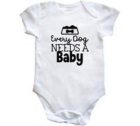 Hippowarehouse Every Dog Needs A Baby baby vest bodysuit (short sleeve) boys girls