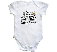 Hippowarehouse Every Princess needs a Fairy Godmother Will you be mine? baby vest bodysuit (short sleeve) boys girls