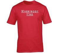 Hippowarehouse Everybody Lies Unisex Short Sleeve t-Shirt (Specific Size Guide in Description) Red