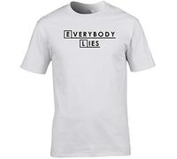 Hippowarehouse Everybody Lies Unisex Short Sleeve t-Shirt (Specific Size Guide in Description) White