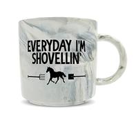 Hippowarehouse Everyday I'm Shovellin' Horse Riding Printed Mug Various Colour Options Ceramic Cup Kitchenware 11oz