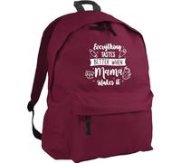 Hippowarehouse Everything Tastes Better When Mama Makes It for Mothers Day backpack ruck sack Dimensions: 31 x 42 x 21 cm Capacity: 18 litres