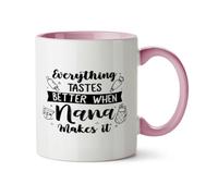 Hippowarehouse Everything Tastes Better When Nana Makes It Baking Lover Printed Mug Various Colour Options Ceramic Cup Kitchenware 11oz