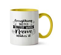 Hippowarehouse Everything Tastes Better When Nana Makes It Baking Lover Printed Mug Various Colour Options Ceramic Cup Kitchenware 11oz