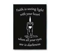 Hippowarehouse Faith is Seeing The Light with Your Heart, When All Your Eyes See is Darkness Printed Poster A3 Wall Art Design Classroom Room Gym Office DÃƒ©cor