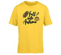 Hippowarehouse Fall into Autumn Kids Children's Short Sleeve t-Shirt