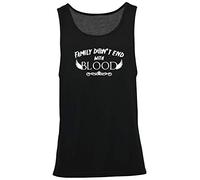 Hippowarehouse Family Don't End with Blood Vest Scoop Sleeve Unisex Tank top Black