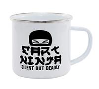 Hippowarehouse Fart Ninja Silent but Deadly Printed Mug Various Colour Options Ceramic Cup Kitchenware 11oz
