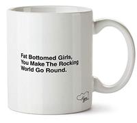 Hippowarehouse Fat Bottomed Girls You Make The Rocking World go Round Printed Mug Cup Ceramic 10oz