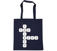 Hippowarehouse Father dad hero Tote Shopping Gym Beach Bag 42cm x38cm,10 litres