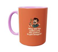 Hippowarehouse Father's Day Mug for Dad, Coffee Police Joke Printed Mug Various Colour Options Ceramic Cup Kitchenware 11oz