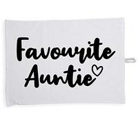 Hippowarehouse Favourite Auntie Tea Towel Eco Printed Dish Cloth Kitchen accessory 50cmx70cm 100% Cotton
