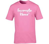 Hippowarehouse Favourite Niece Unisex Short Sleeve t-Shirt (Specific Size Guide in Description) Pink