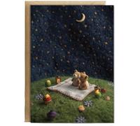 Hippowarehouse felt stargazing Personalised Card A5 with envelope for him for her Funny Cards for Men and Women Blank inside option