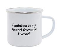 Hippowarehouse Feminism is My Second Favourite f-Word Printed Mug Various Colour Options Ceramic Cup Kitchenware 11oz