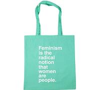 Hippowarehouse Feminism is the radical notion that women are people Tote Shopping Gym Beach Bag 42cm x38cm, 10 litres