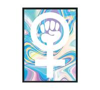 Hippowarehouse Feminist Symbol Printed Poster A4 Wall Art Design Classroom Room Gym Office Décor