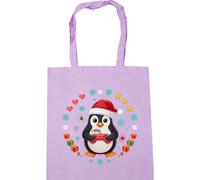 Hippowarehouse Festive Gaming Christmas Penguin for Son Nephew Grandson Tote Shopping Gym Beach Bag 42cm x38cm, 10 litres