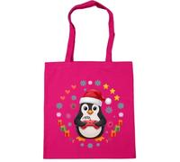 Hippowarehouse Festive Gaming Christmas Penguin for Son Nephew Grandson Tote Shopping Gym Beach Bag 42cm x38cm, 10 litres