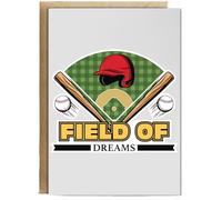 Hippowarehouse Field of Dreams Birthday Card A5 Personalised with envelope for him for her Funny Cards for Men and Women Blank inside option