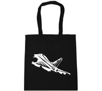 Hippowarehouse fighter jet Tote Shopping Gym Beach Bag 42cm x38cm, 10 litres