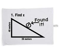 Hippowarehouse Find X - Maths joke Tea Towel Eco Printed Dish Cloth Kitchen accessory 50cmx70cm 100% Cotton