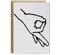 Hippowarehouse Finger circle game Birthday Card A5 Personalised with envelope for him for her Funny Cards for Men and Women Blank inside option