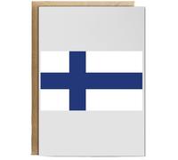 Hippowarehouse Finland Flag Birthday Card A5 Personalised with envelope for him for her Funny Cards for Men and Women Blank inside option