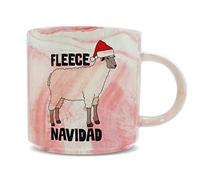 Hippowarehouse Fleece Navidad Merry Christmas Printed Mug Various Colour Options Ceramic Cup Kitchenware 11oz