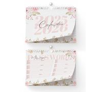 Hippowarehouse Floral 2025-2026 Calendar A4 15 Months Planner Family organizer Daily Monthly Plan Easy Write On FSC Paper - Made in the UK.