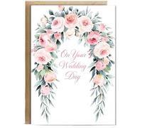 Hippowarehouse floral archway on your wedding day Personalised Card A6 with envelope for him for her Funny Cards for Men and Women Blank inside option