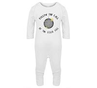 Hippowarehouse Follow The Call of The Disco Ball Baby Romper All in one Piece Unisex White