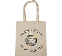 Hippowarehouse Follow The Call Of The Disco Ball Tote Shopping Gym Beach Bag 42cm x38cm, 10 litres