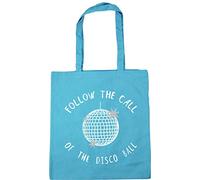 Hippowarehouse Follow The Call Of The Disco Ball Tote Shopping Gym Beach Bag 42cm x38cm, 10 litres