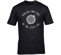 Hippowarehouse Follow The Call of The Disco Ball Unisex Short Sleeve t-Shirt (Specific Size Guide in Description) Black